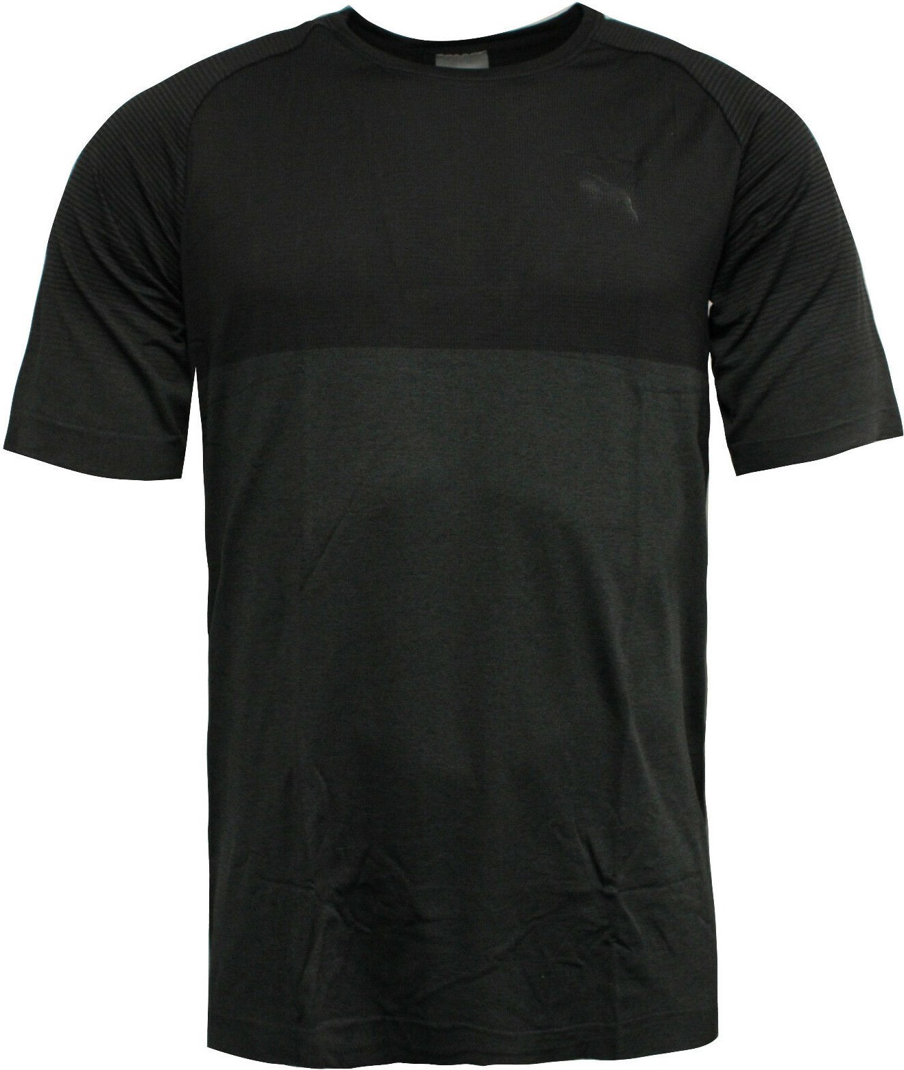 Puma Herren Tempo Evoknit Fitness Training T-Shirt Top Black Grey 575037 01 RW83