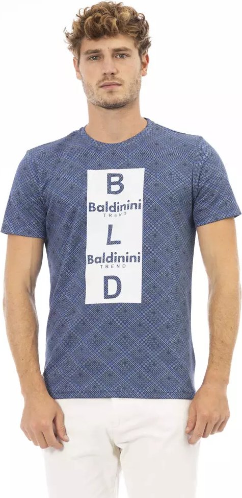 Blaue bedruckte T-Shirt Ba23704