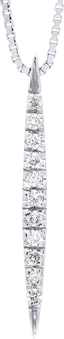 DIADEMA - Halskette mit Diamanten - Tropfen - Weißgold