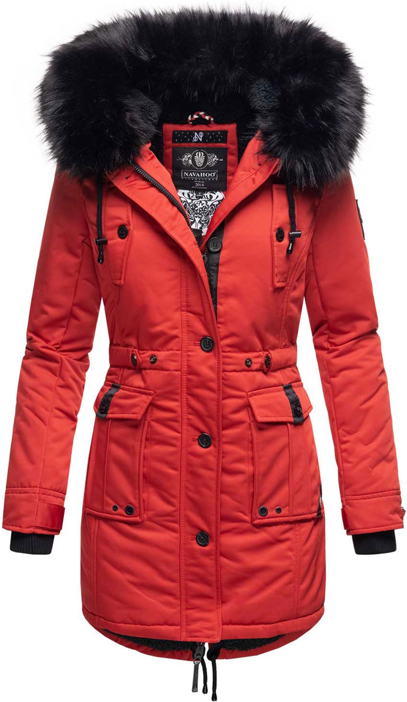 Thumbnail - Navahoo Damen Winterjacke Luluna-Princess – Warm, Stylisch & Mit Teddyfell und Kunstfellkragen