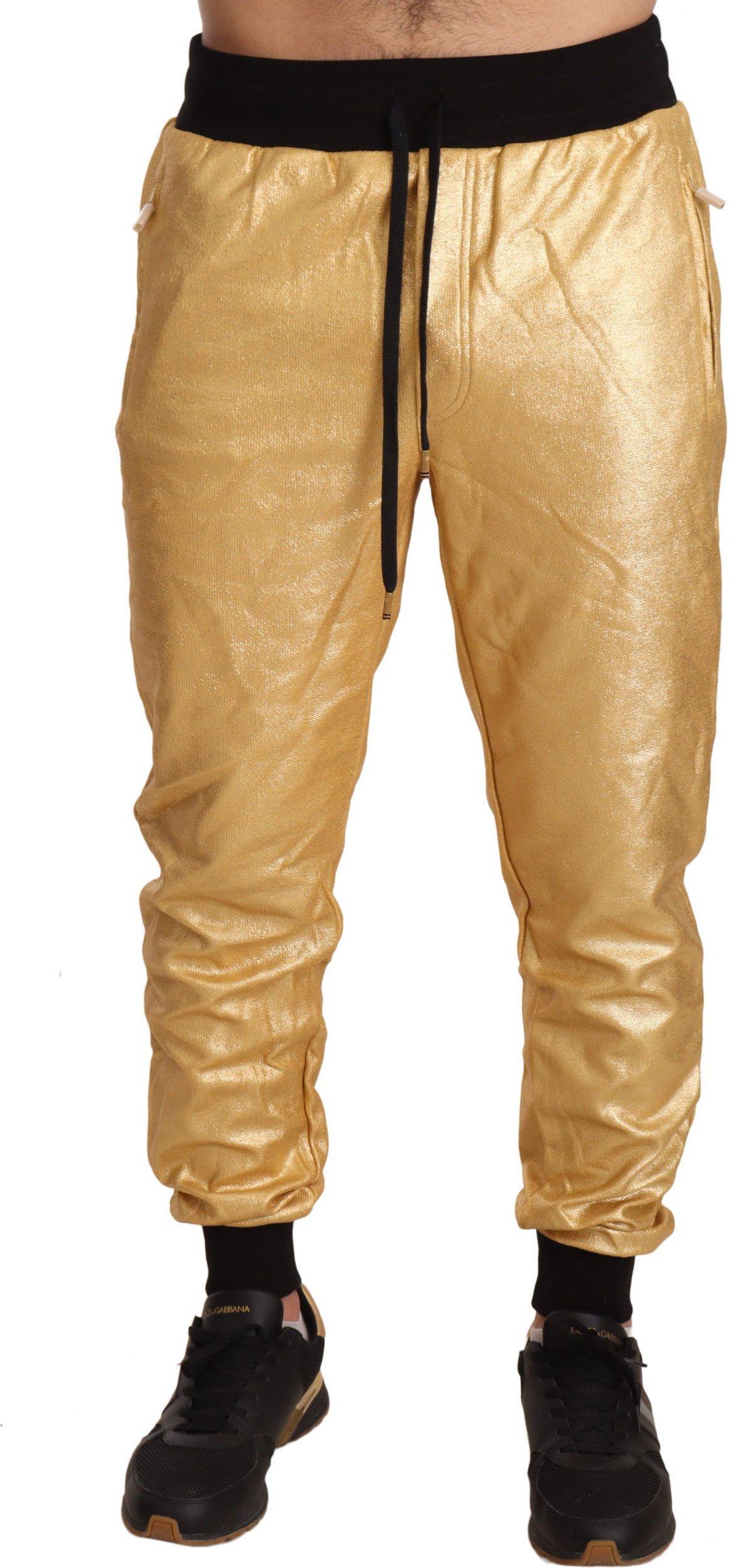 Dolce Gabbana Metallische Gold Jogginghosen