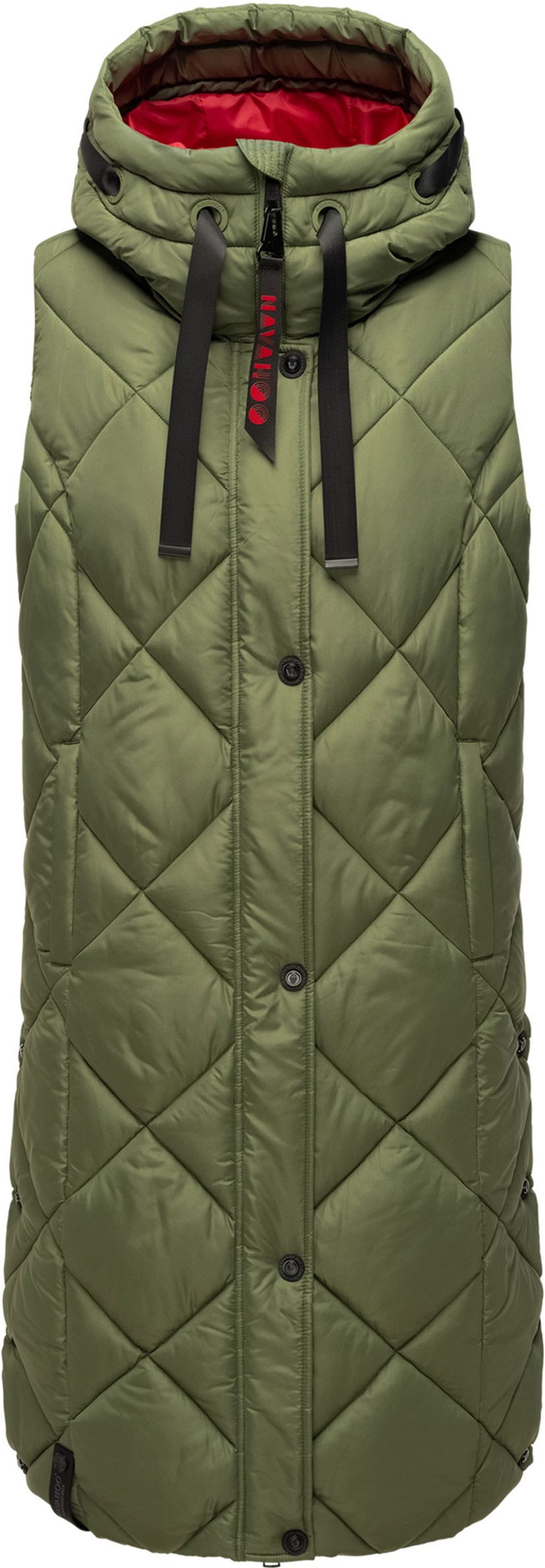 Navahoo Damen Steppweste Schnuckel – Lang & Stylisch mit Kapuze