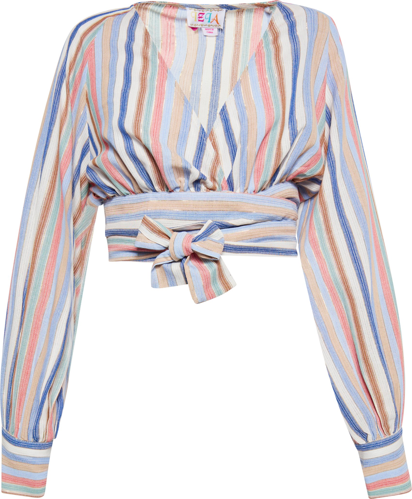 IZIA Bluse Damen Blau Mehrfarbig