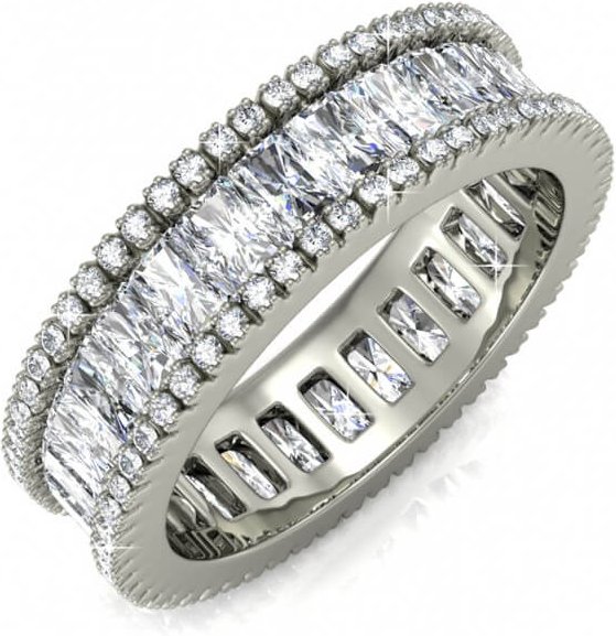Glamour Lock Ring - Silber und Kristall