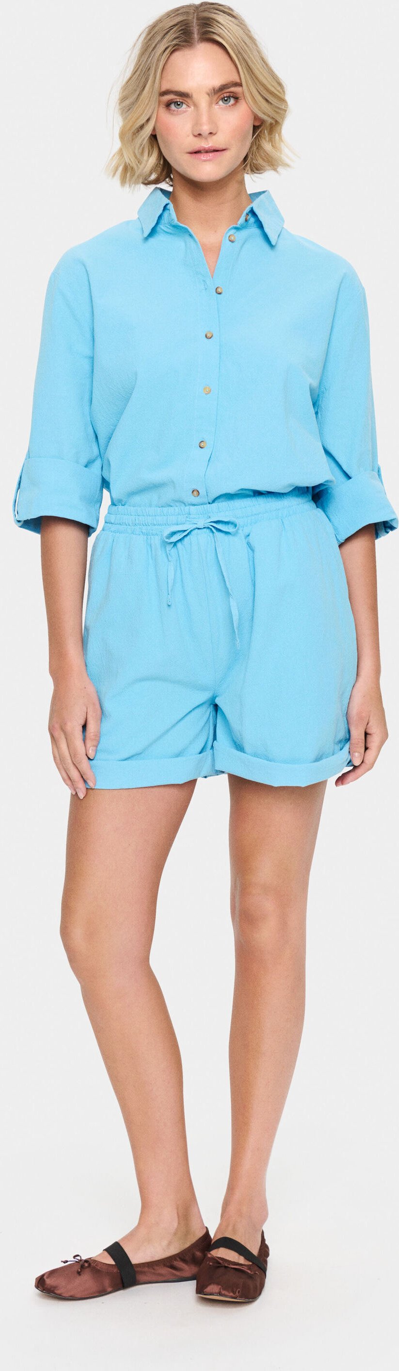 Shorts Gerade Passform Ethereal Blue