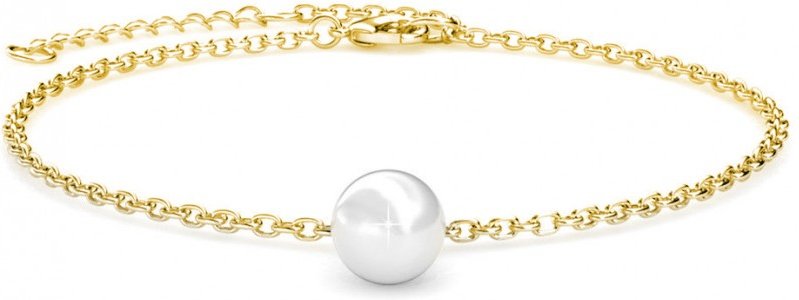 Kristall-Perlenarmband - Gold und Kristall
