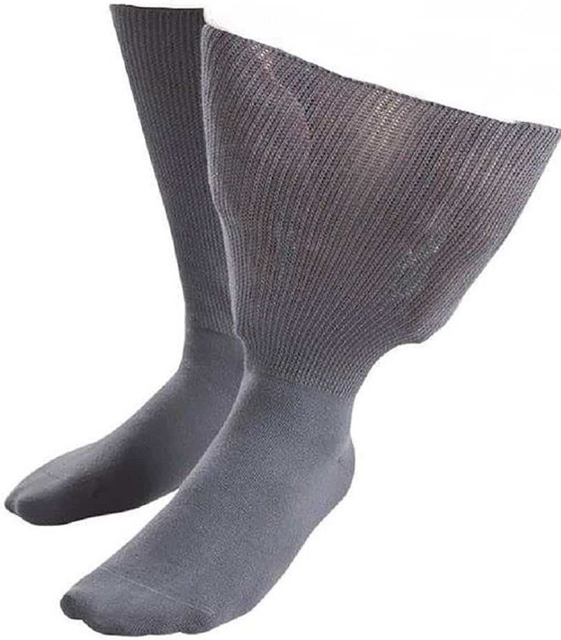 Herren & Damen Extra Wide Soft Cotton Oedema Socken für geschwollene Füße