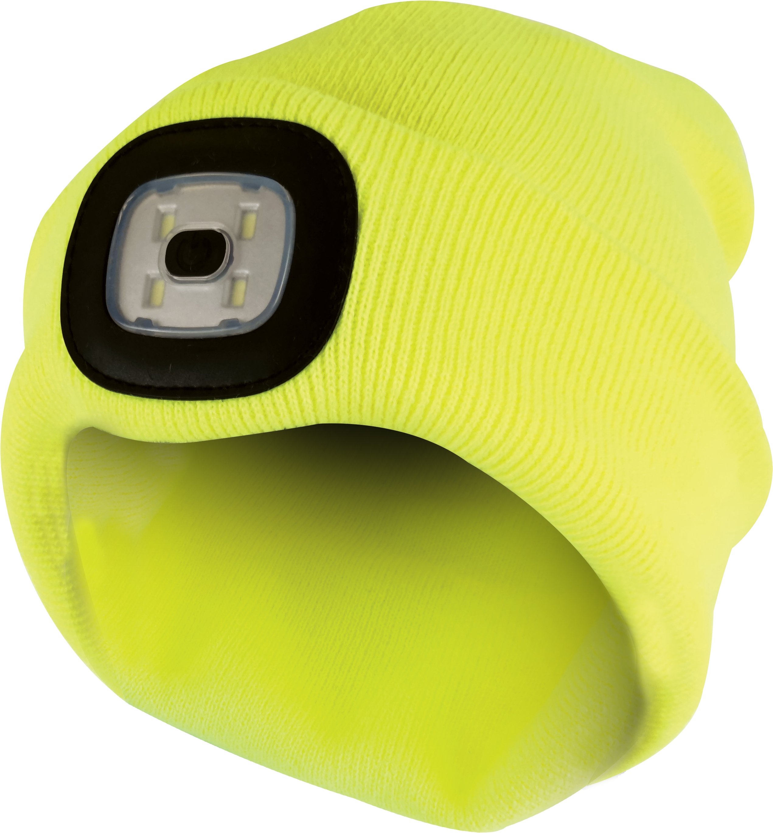 Erwachsene / Herren Winter-Strickmütze mit LED-Leuchtfackel