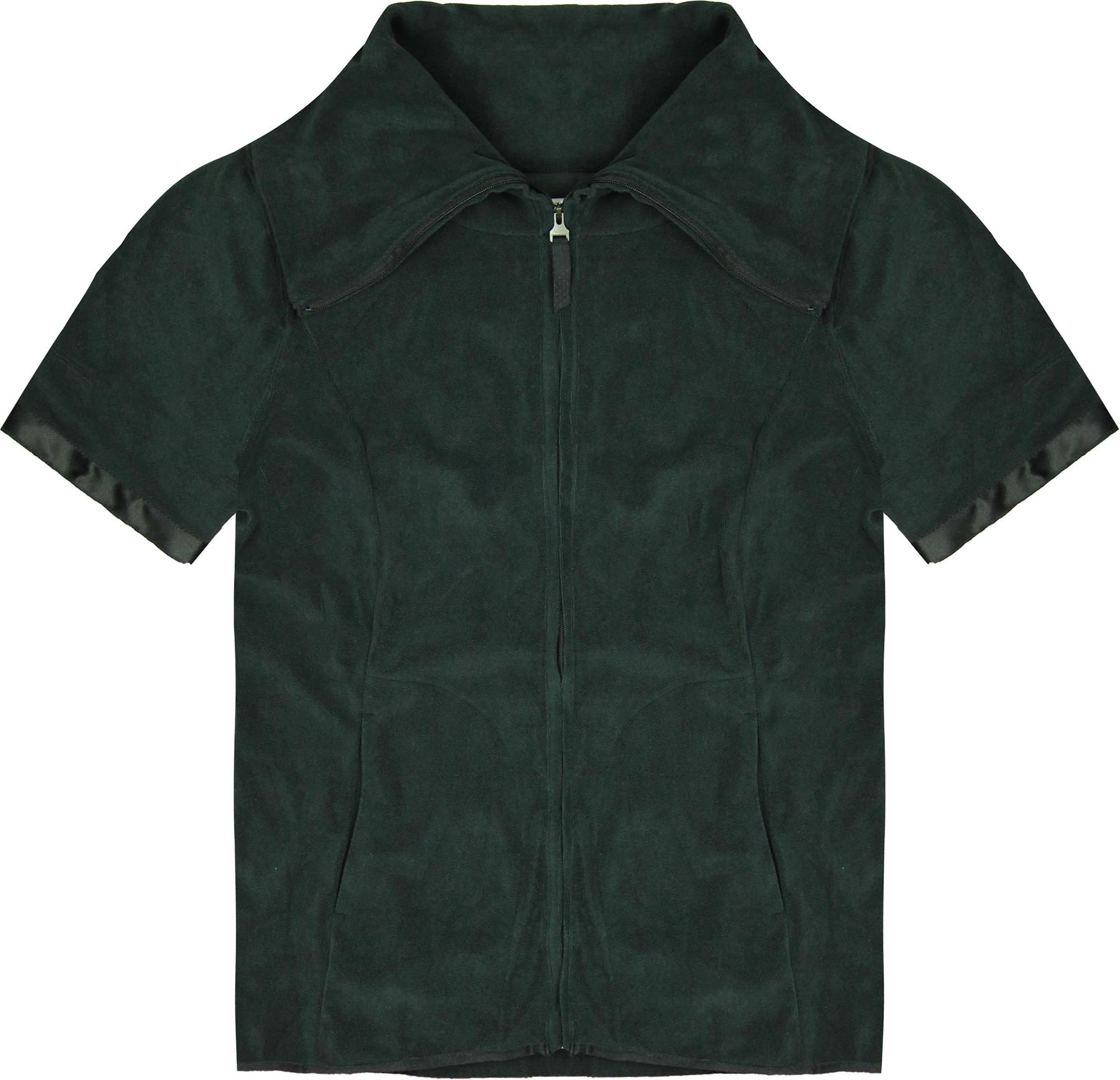 Nike Zip Up Trichter Neck Kurzarm Tennis Top schwarze Damen Pullover 268812 010