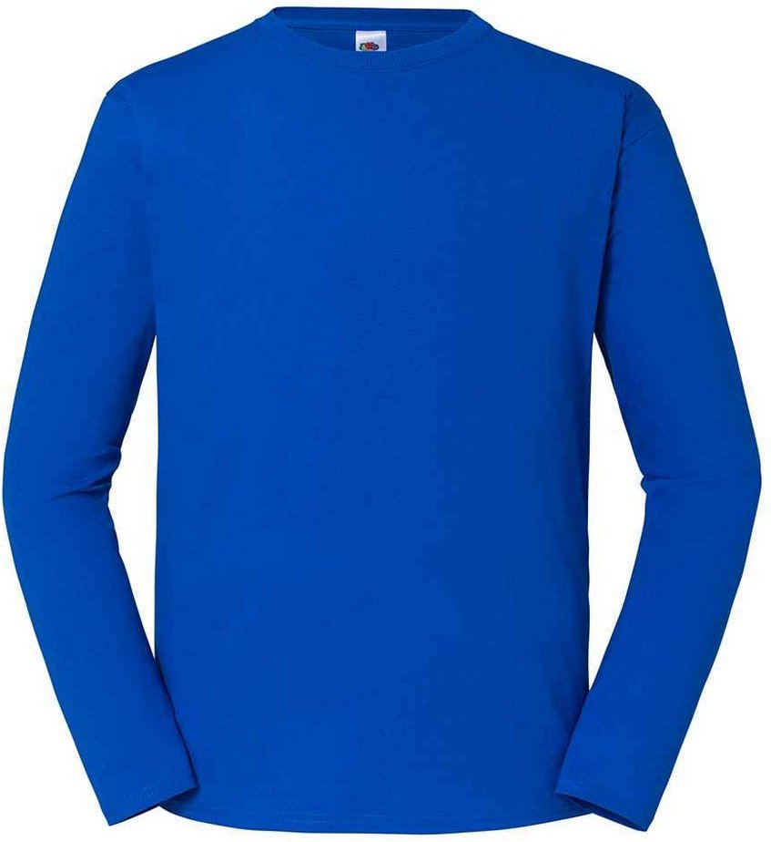 Fruit of the Loom Herren Iconic Langarm T-Shirt (Königsblau)
