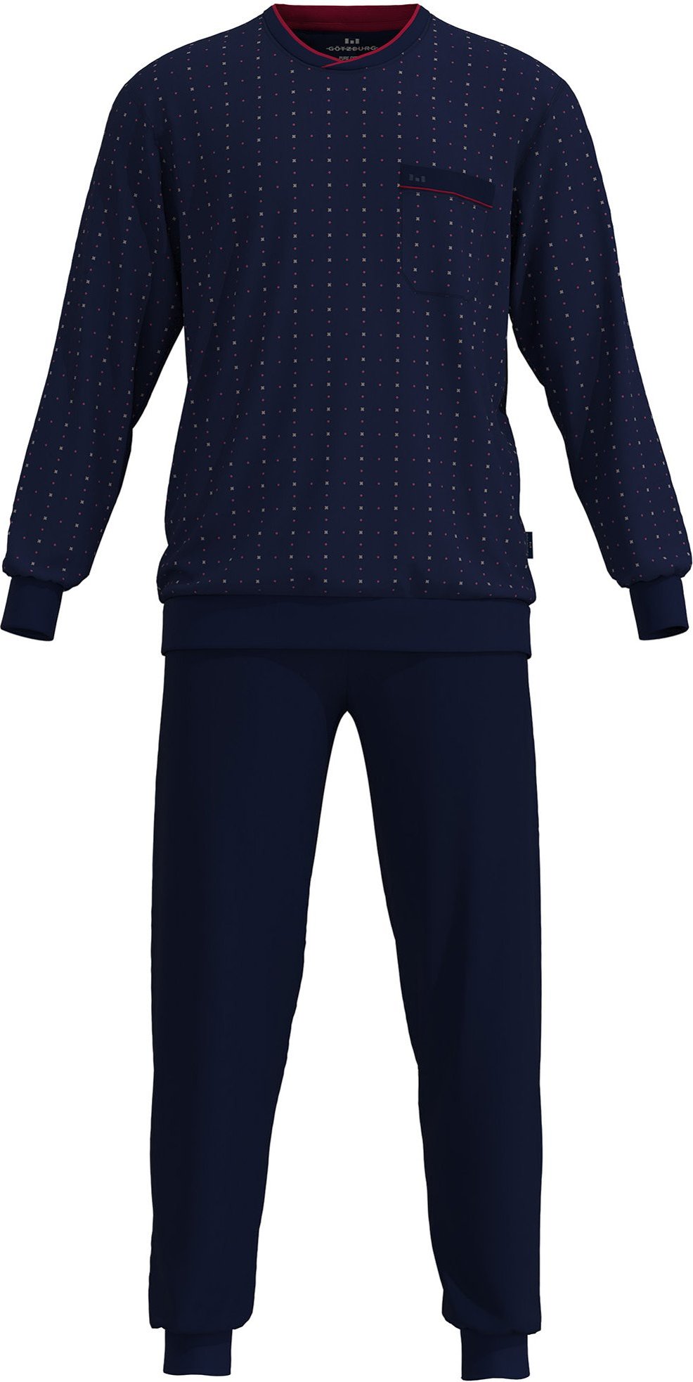 Gotzburg V-Ausschn. Bündchen Pyjama