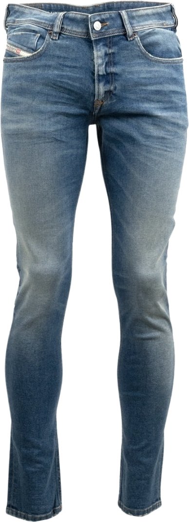 Diesel Sleenker Stone Washed Blue Skinny Jeans
