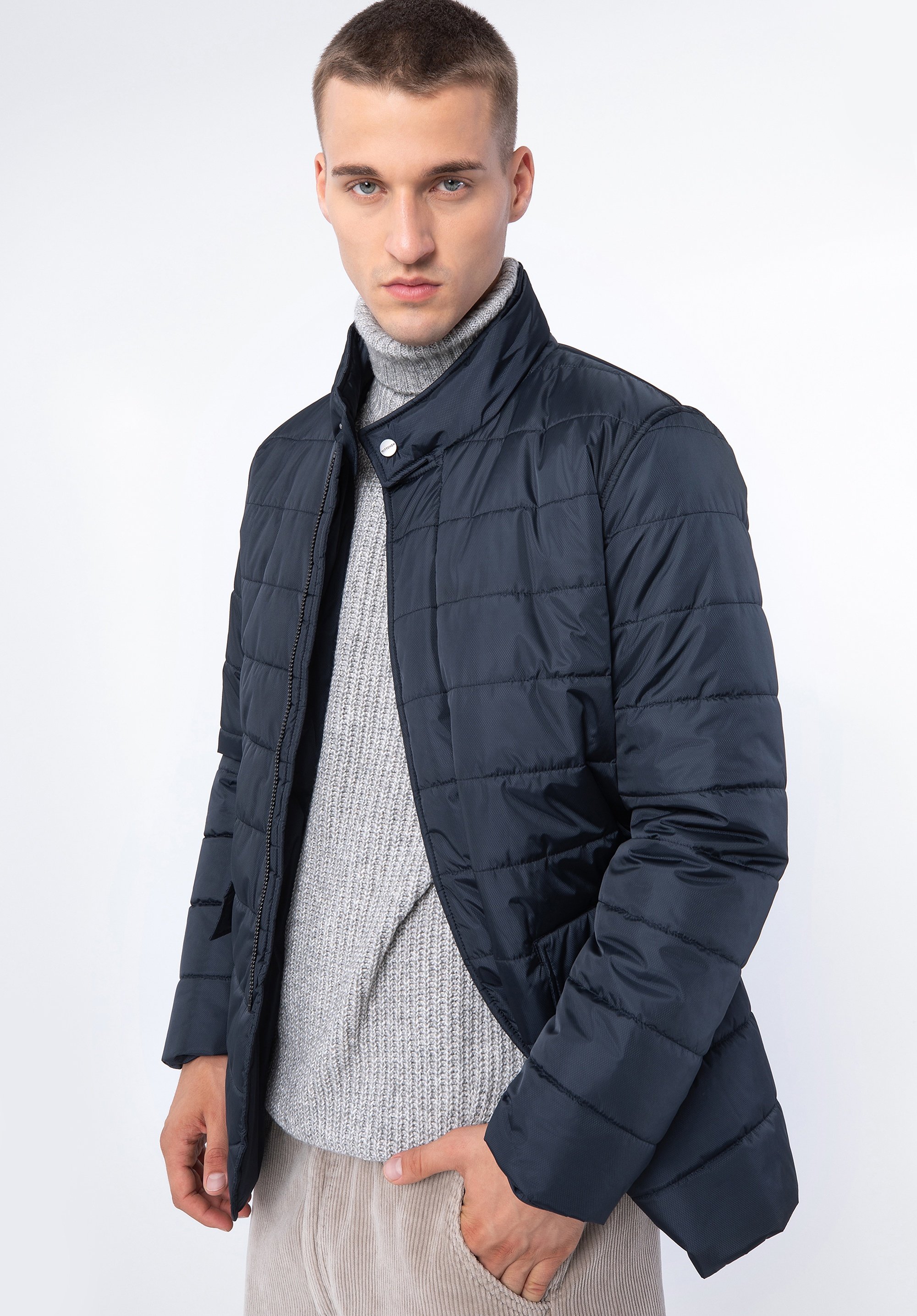 Wittchen Herren-Steppjacke aus marineblauem Nylon