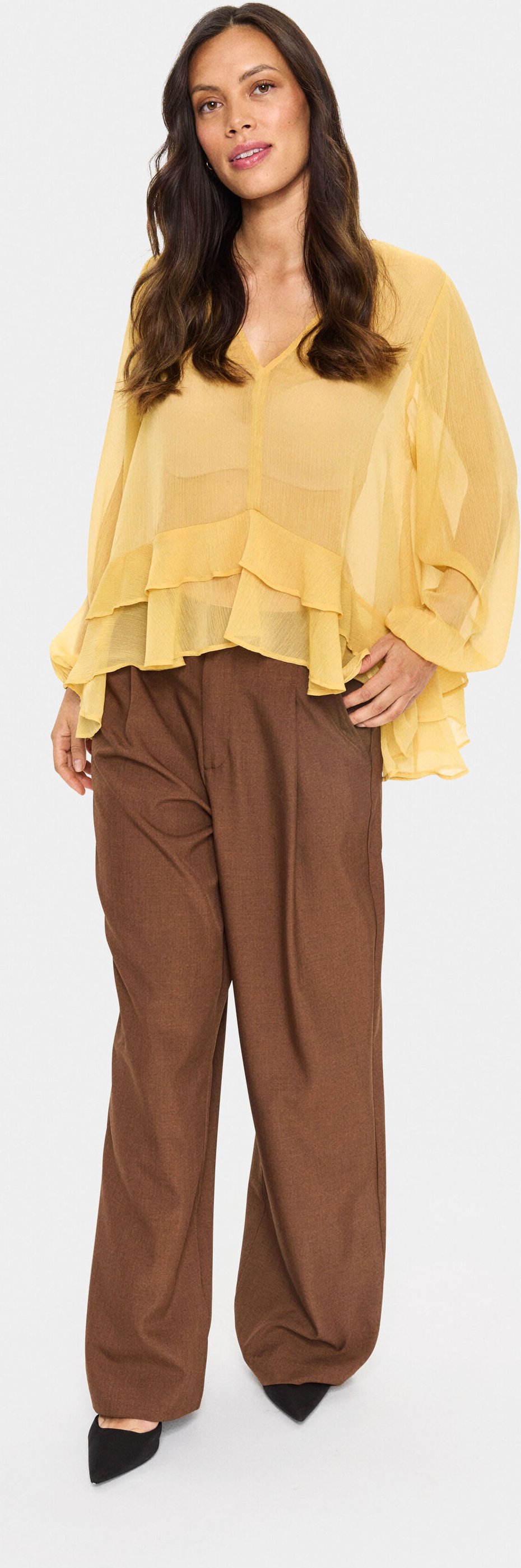 Langarm-Bluse LindzySZ A-shape yellow