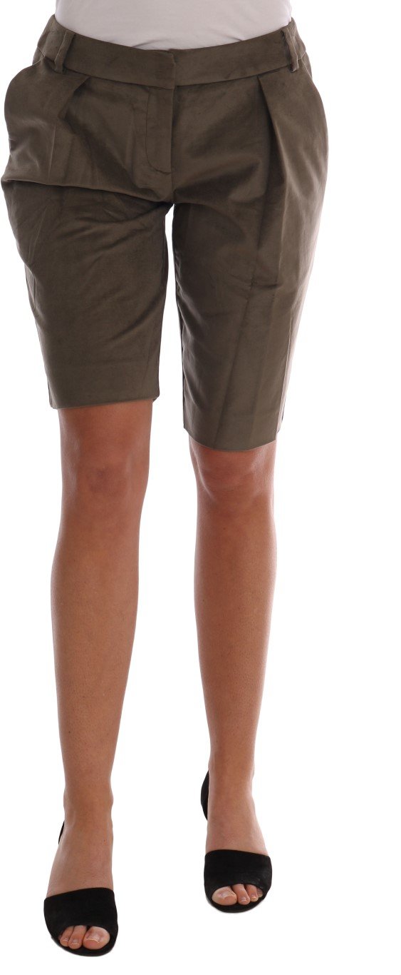 Ermanno Scervino Braune Samt-Bermuda-Shorts