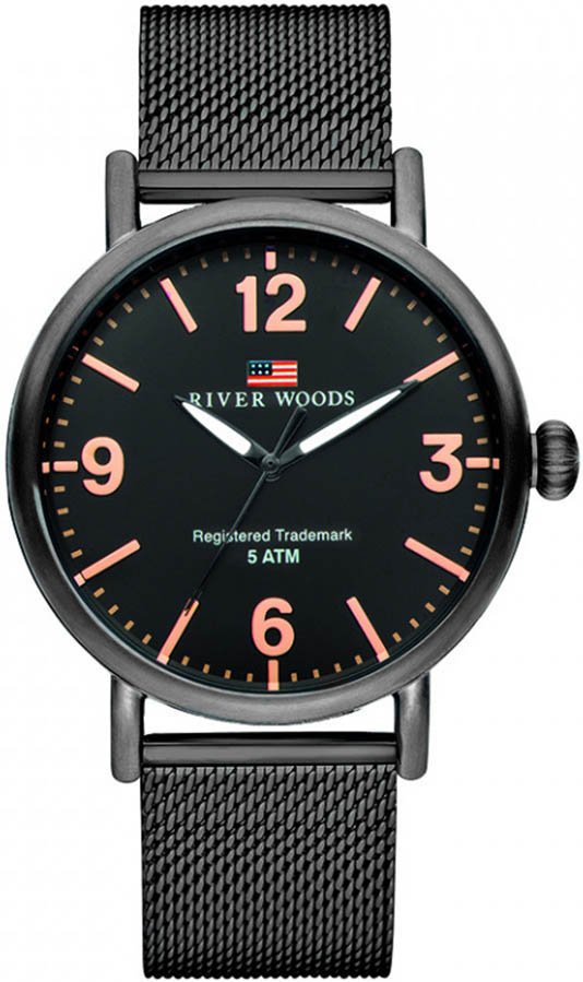 River Woods Delaware Schwarz Herren Armbanduhr RW420035