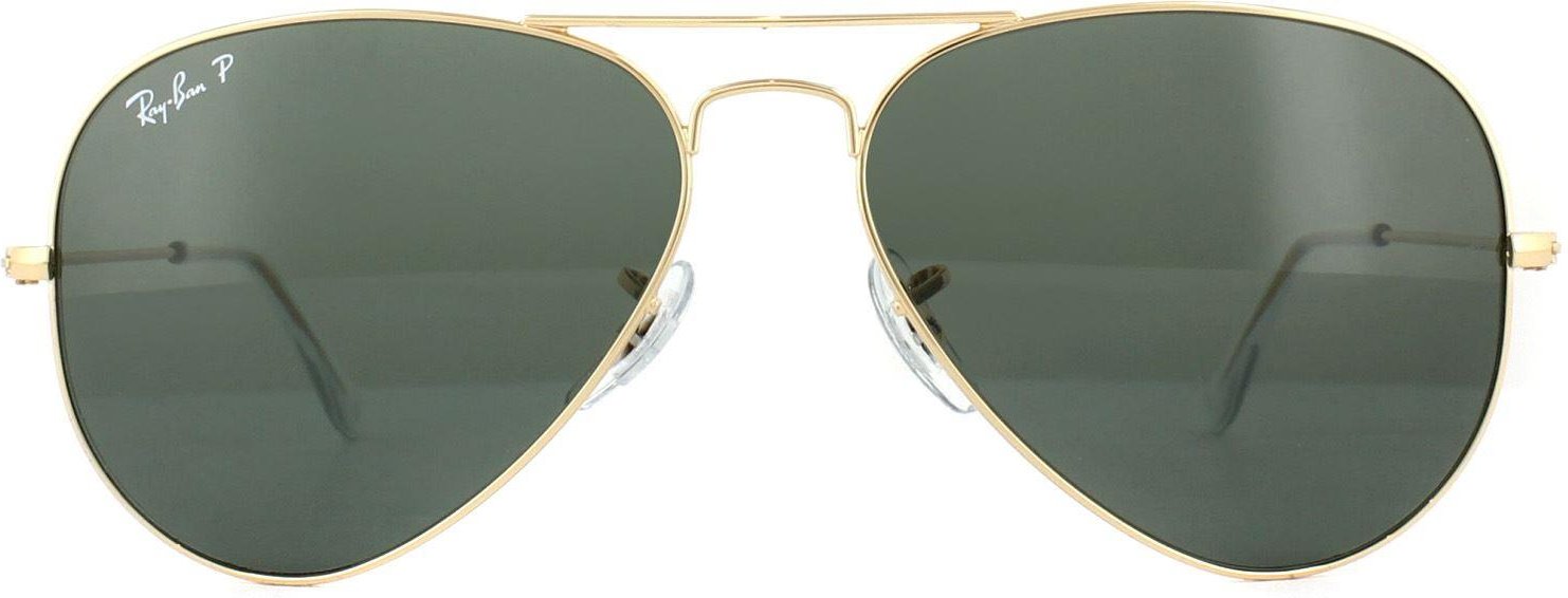Ray-Ban Lunettes De Soleil Aviator 3025 Vert Vert Polarisé 001/58 62mm