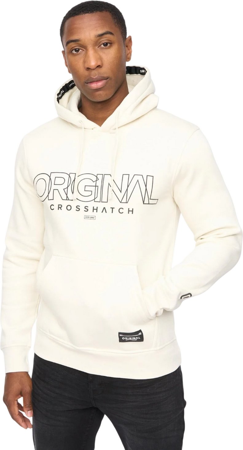 Crosshatch - "Carrimoore" Kapuzenpullover für Herren (Naturweiß)