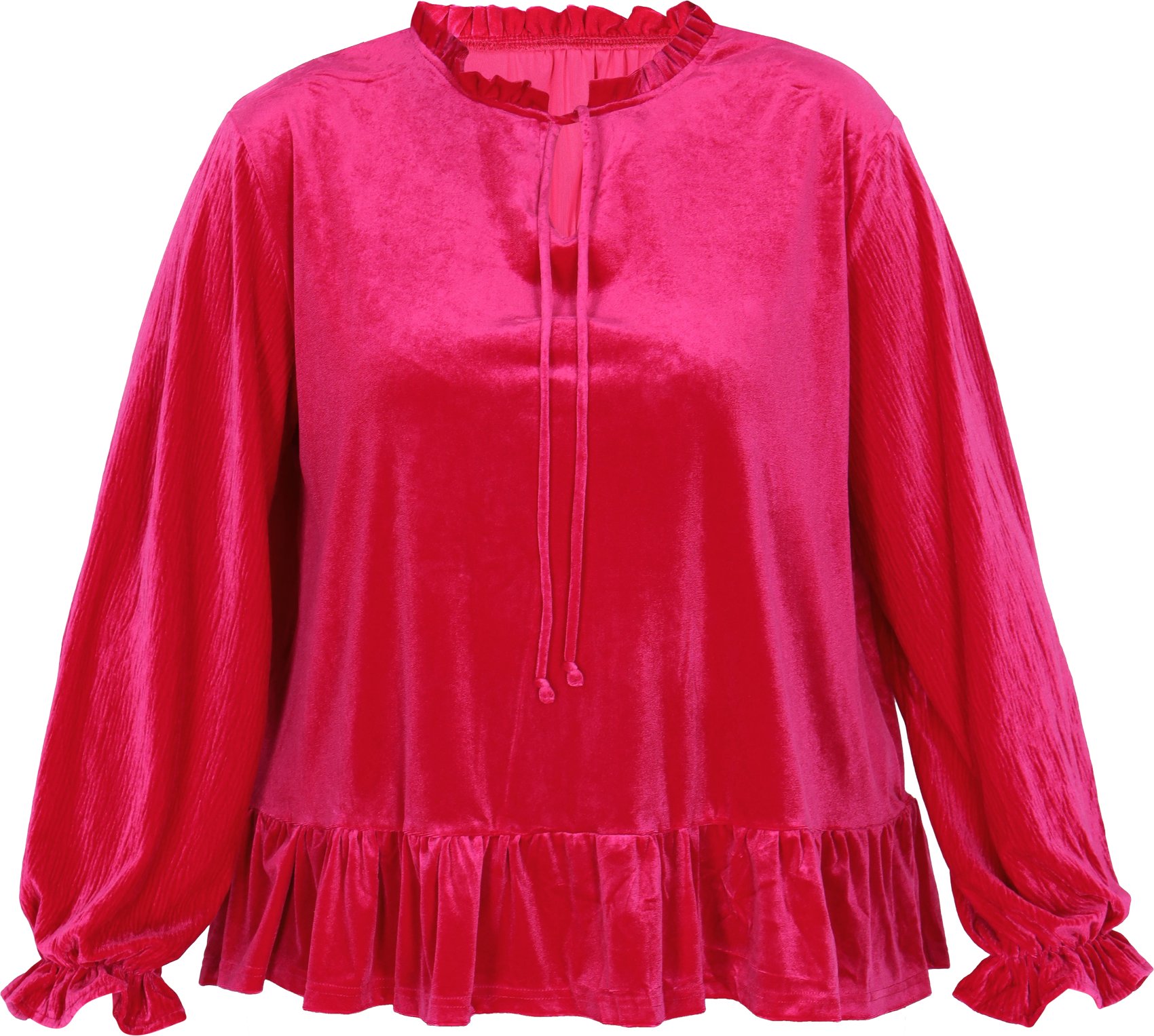 Faina Bluse in großen Größen Frauen Fuchsiarosa