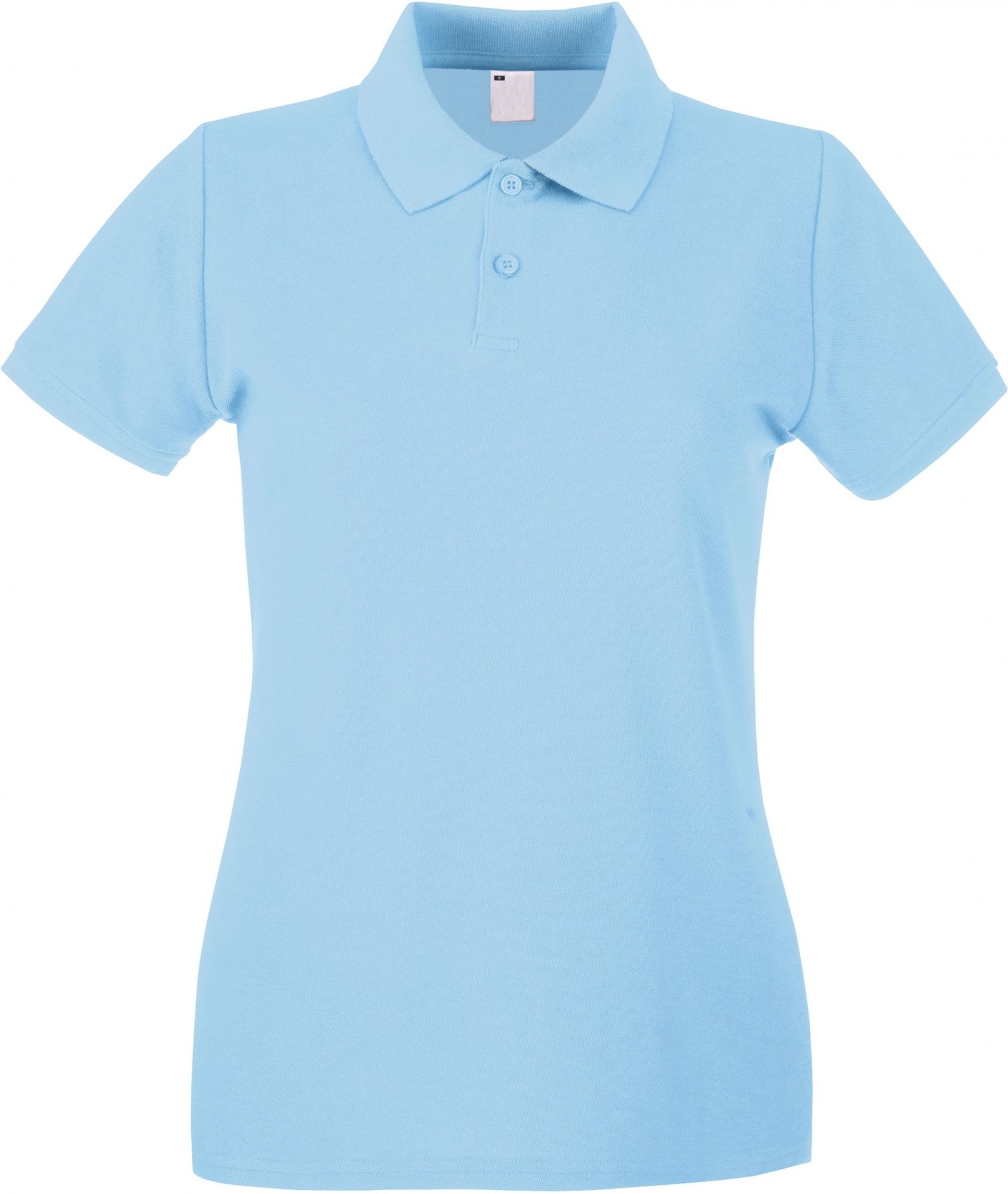 Fruit of the Loom - Poloshirt für Damen kurzärmlig (Hellblau)