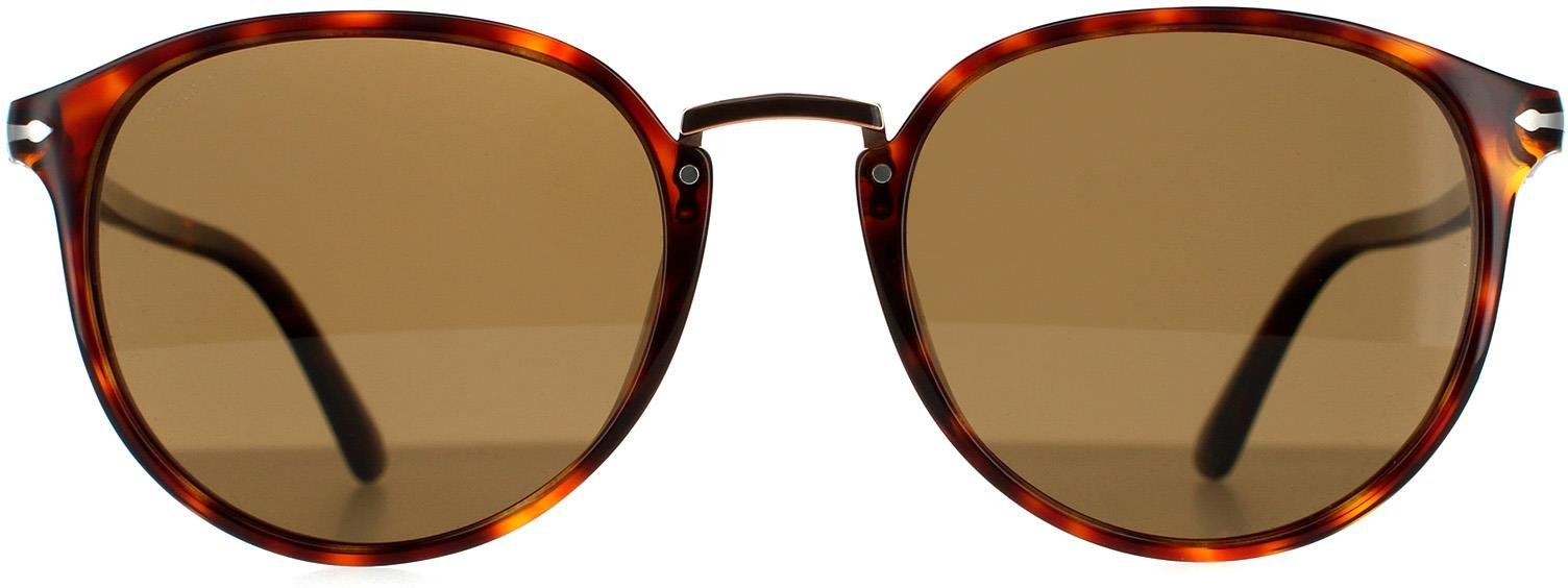 Persol Oval Herren Havana Braun Polarisierte Sonnenbrille