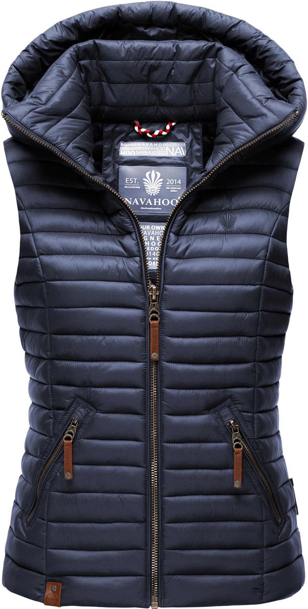 Navahoo Damen Steppweste Shadaa – Leichte Weste mit Abnehmbarer Kapuze