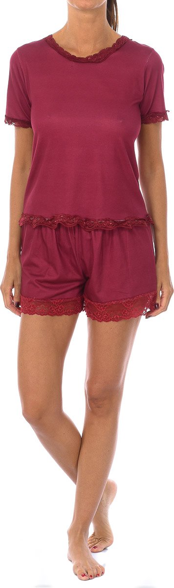 Damen Kurzarm Rundhals-Pyjama 1202