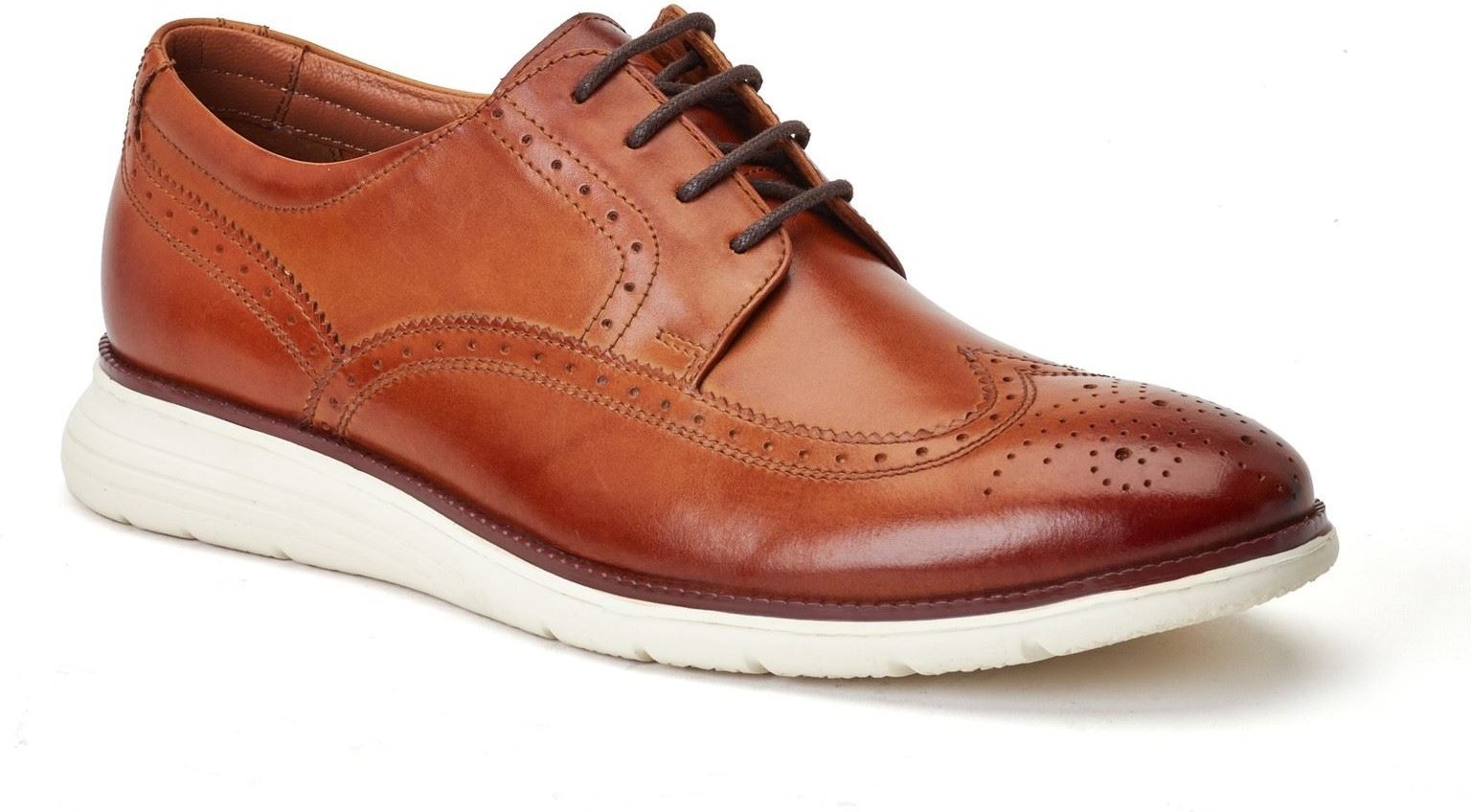 Thumbnail - Base London Flight Leder Herren Schnürschuhe in verbranntem Tan