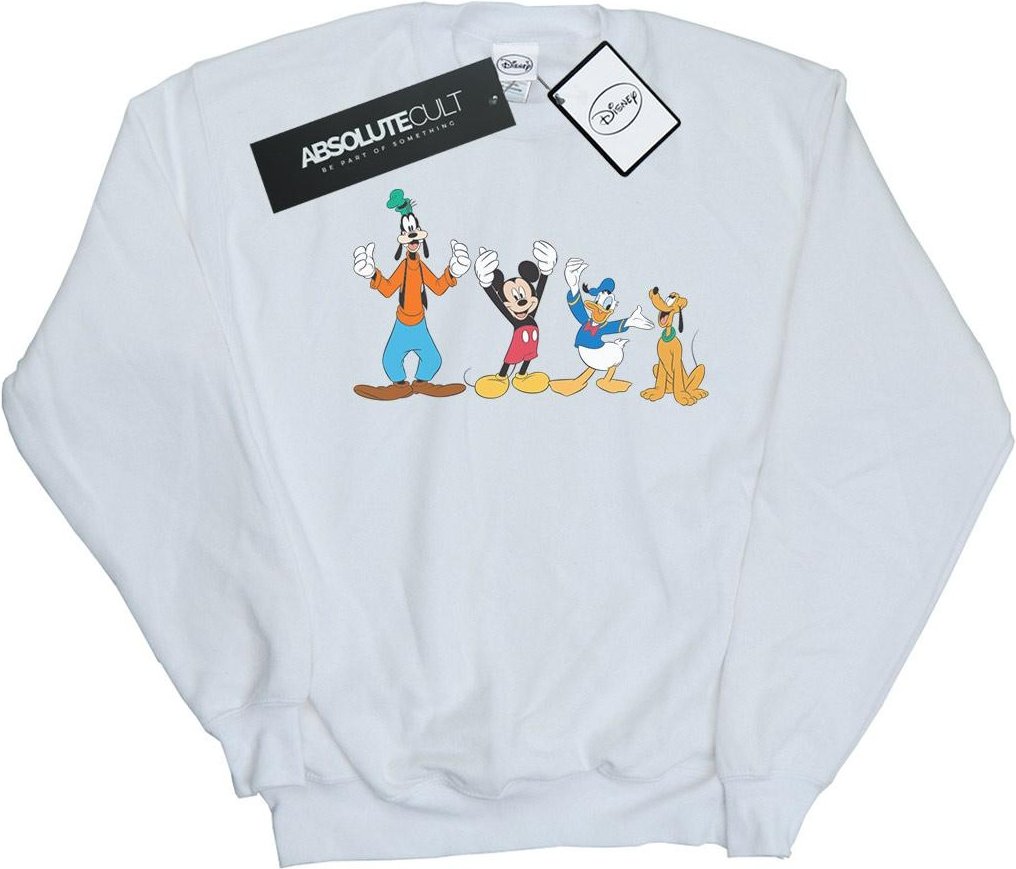 Disney Herren Mickey Mouse Friends Sweatshirt (Weiß)