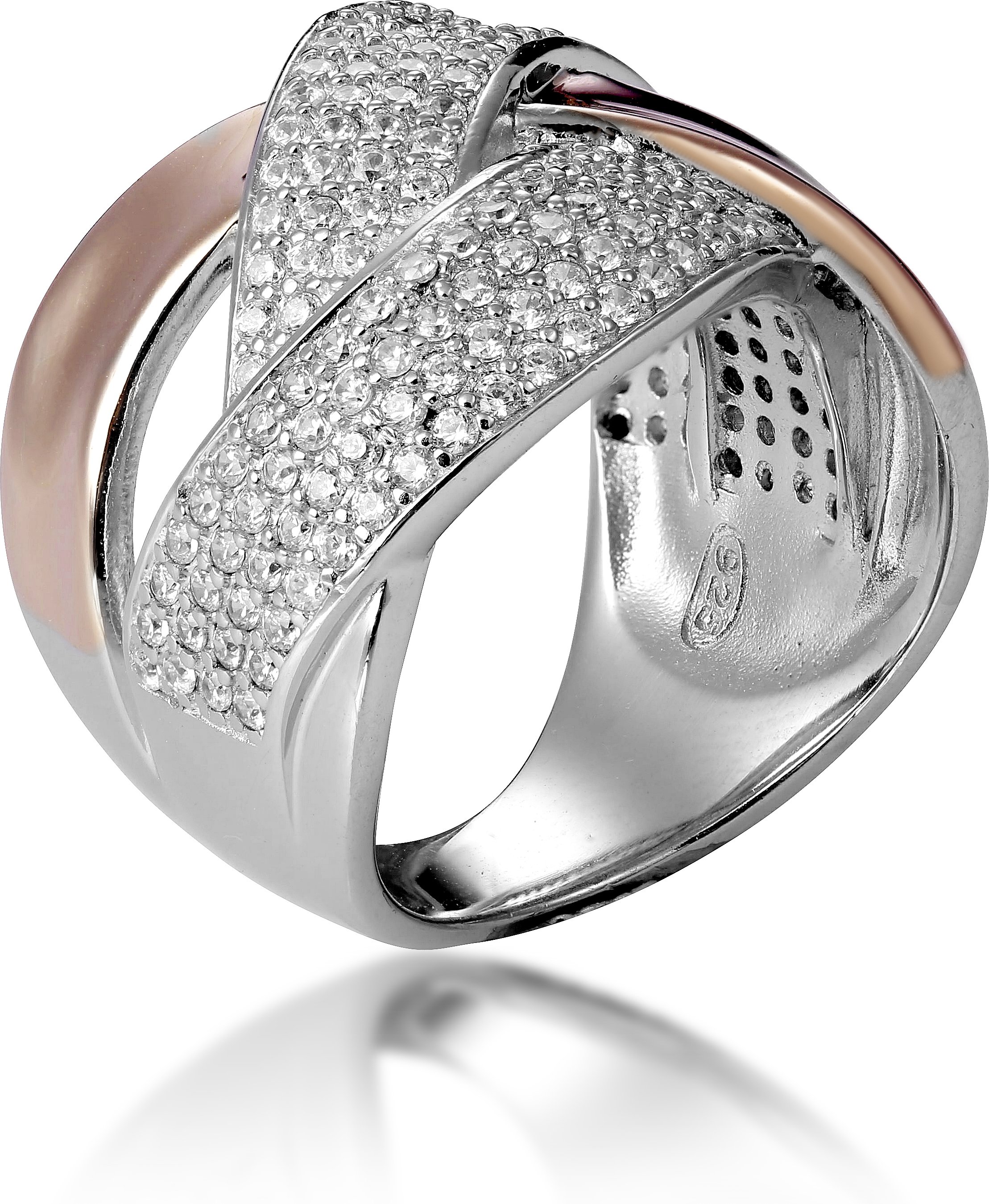 Orphelia Damen-Ring Sterling-Silber 925 – Silber/Rosé ZR-7445