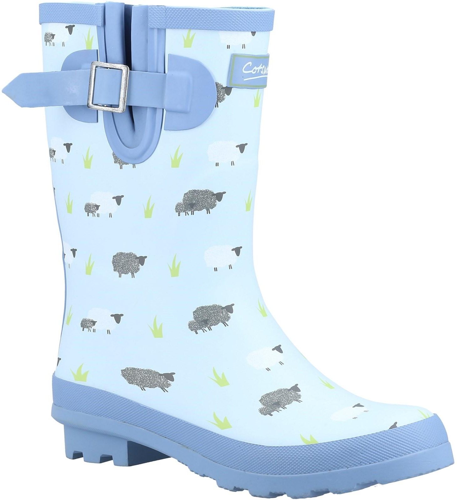 Cotswold Womens/Ladies Farmyard Sheep Mid Calf Wellington Boots (Blau)