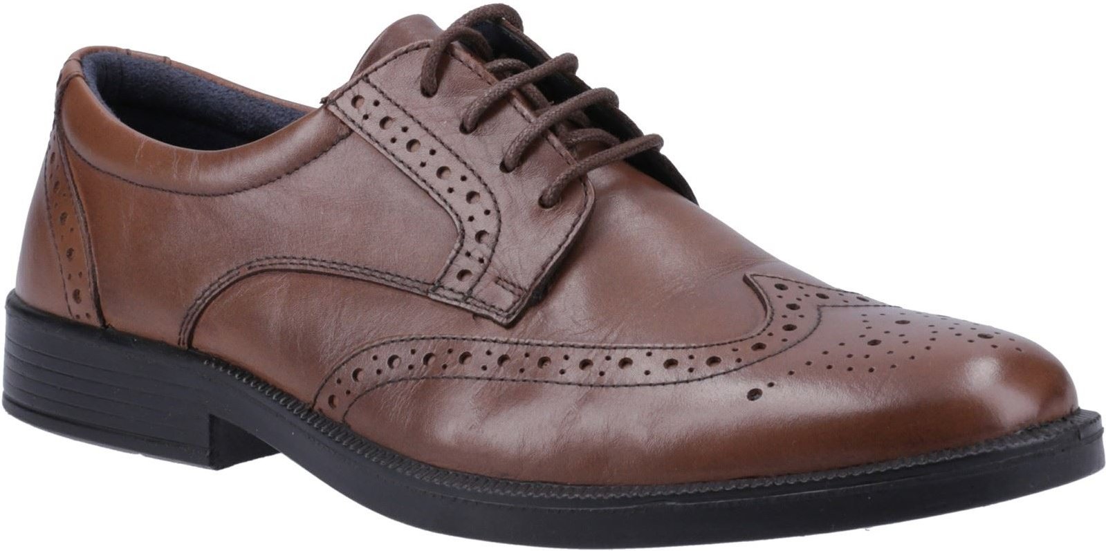 Thumbnail - Hush Puppies Nolan Herren Brogues Schuhe aus braunem Leder