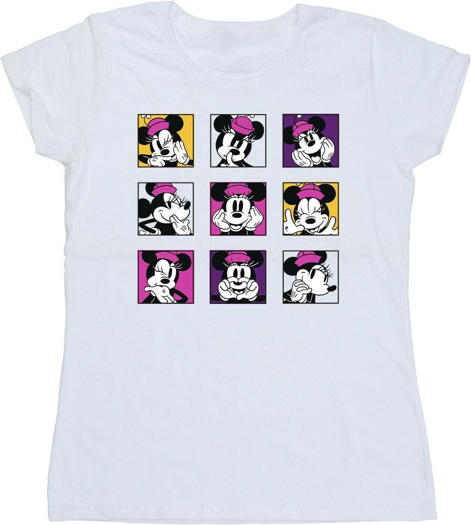 Disney - "Minnie Mouse Squares" T-Shirt für Damen (Weiß)