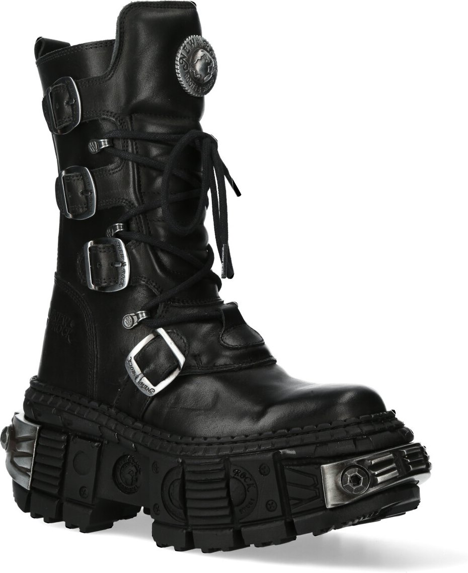 New Rock mittelhohe Gothic-Lederstiefel-WALL1473-S3