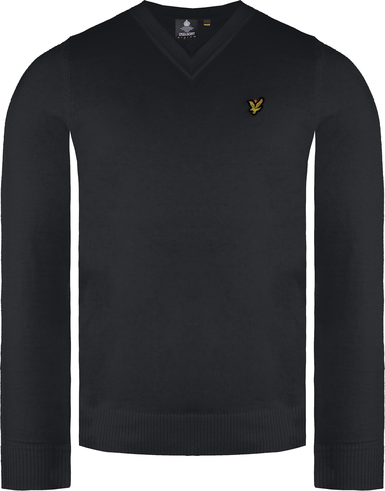 Lyle & Scott Merino Golfmenens Schwarzer Pullover