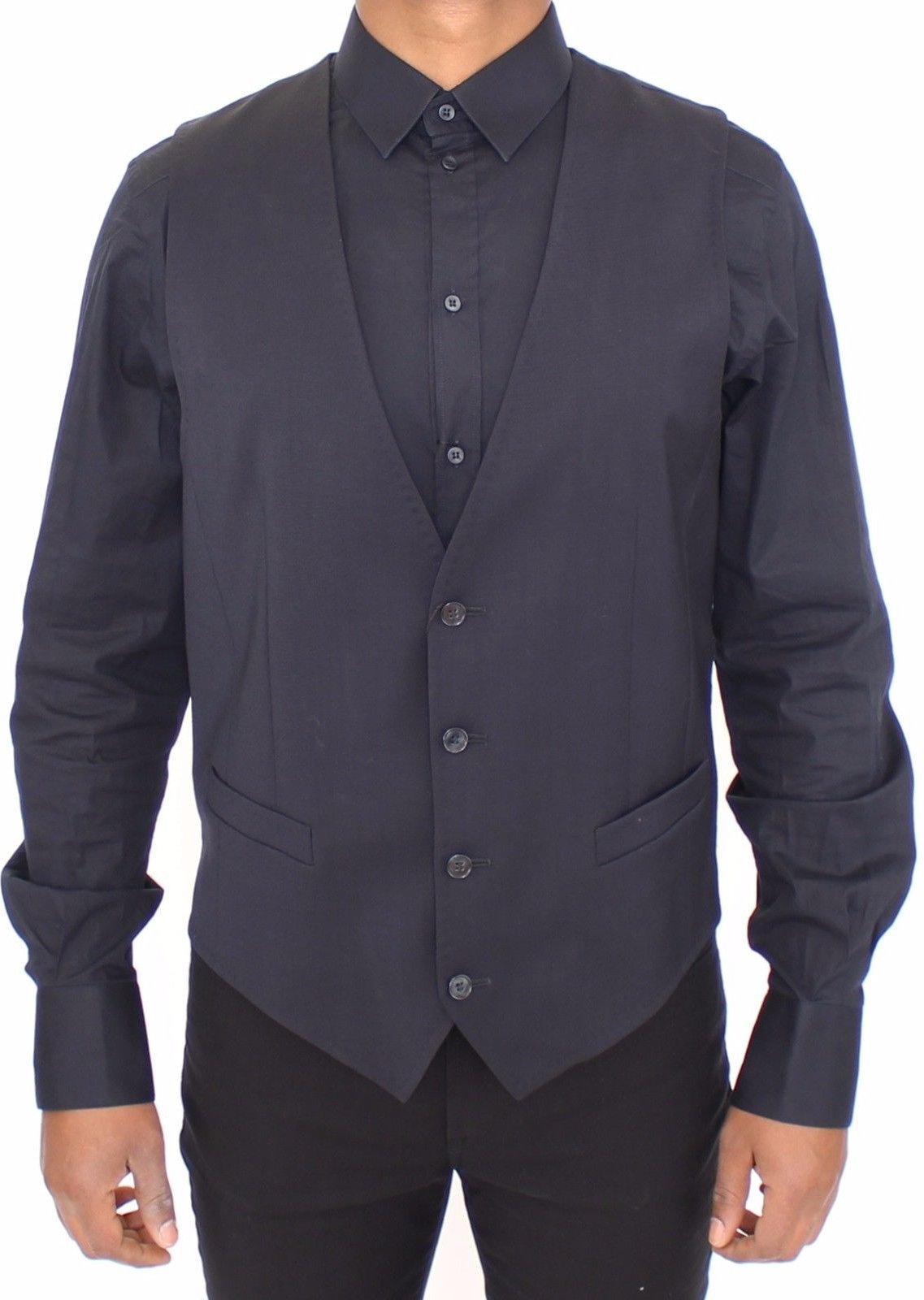 Dolce & Gabbana - Blazer habillé en coton extensible bleu, pour homme