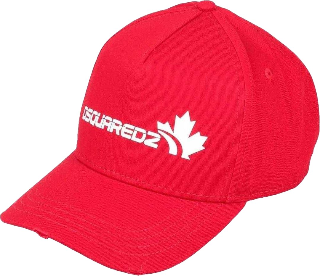 DSquared2 Familienlogo Baseballkappe (Rot/Weiß)