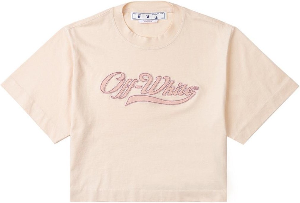Off-White - kurzes T-Shirt für Damen (Pink)