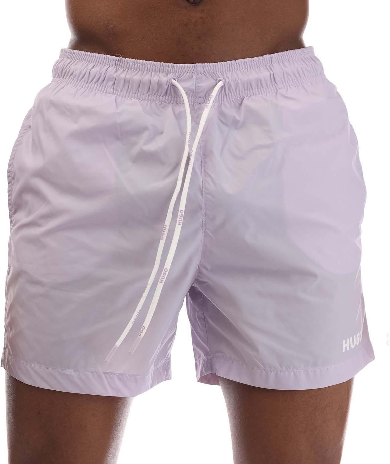 Hugo - "Haiti" mit Kordelzug Badeshorts für Herren (Violett)