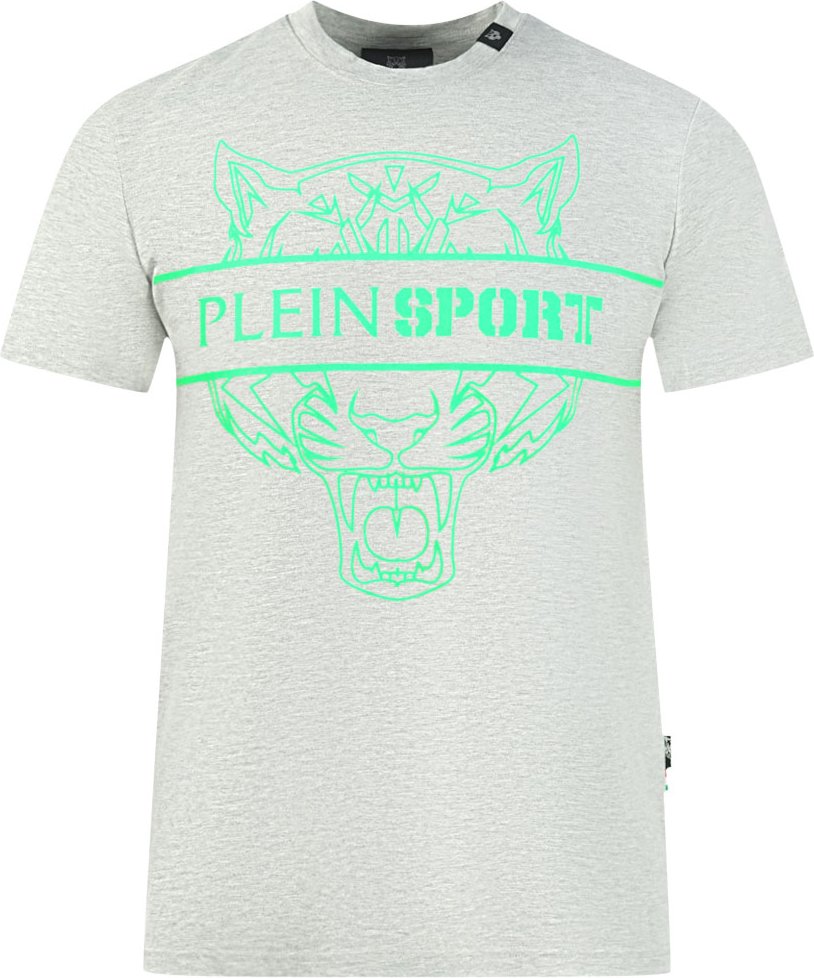 Plein Sport Tigerhead Bold Logo T-Shirt grau