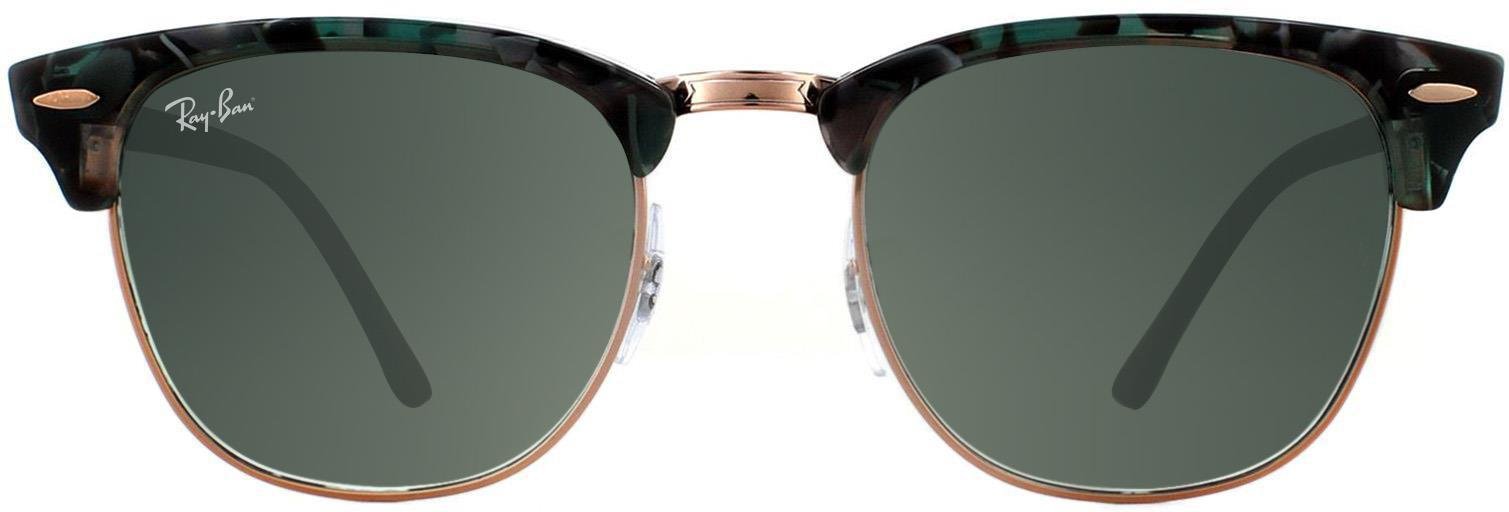 Ray-Ban Sonnenbrille Clubmaster 3016 125571 Spotted Grau Grün Dunkelgrau Gradient