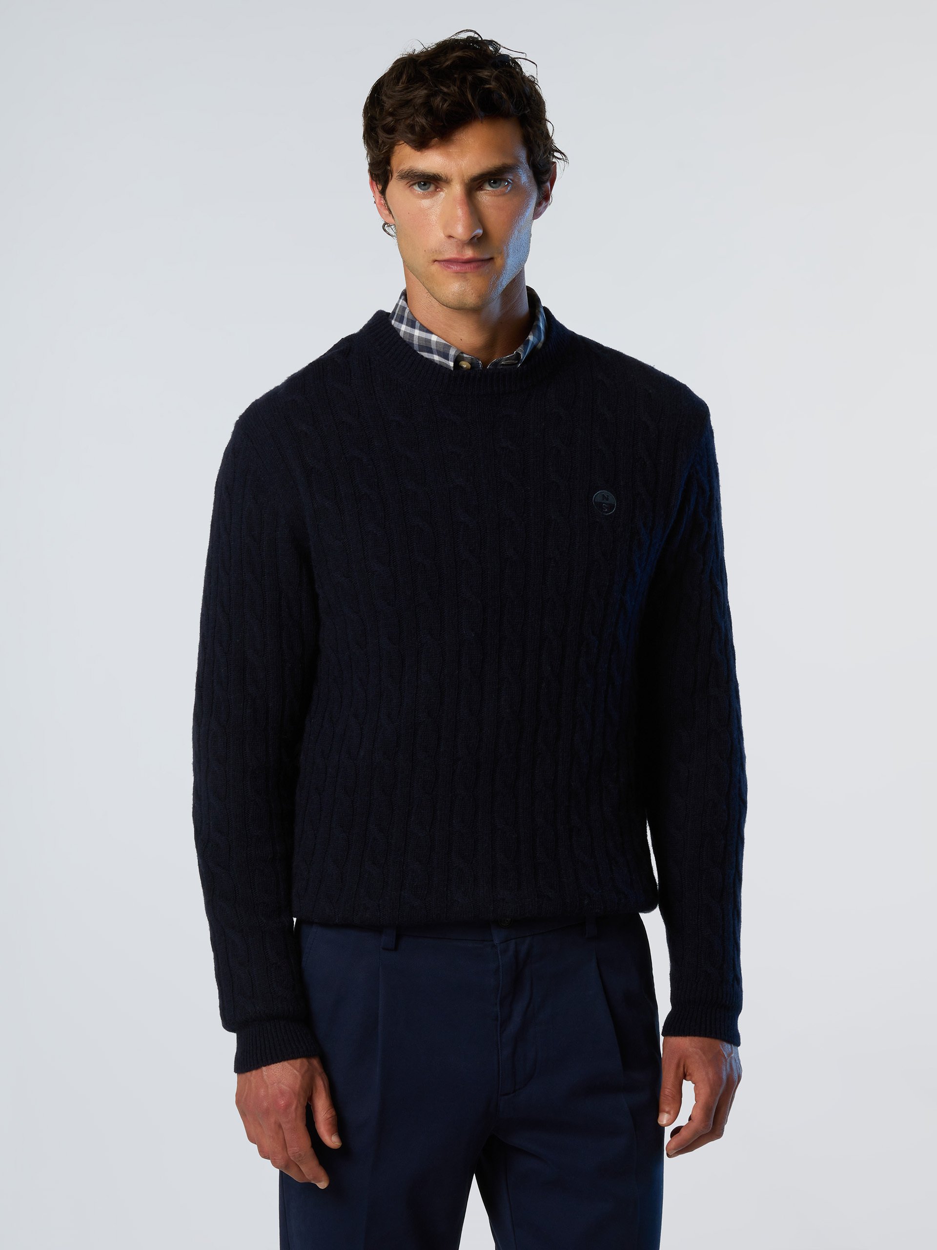 North Sails Pullover Rundhalsausschnitt mit Zopfmuster