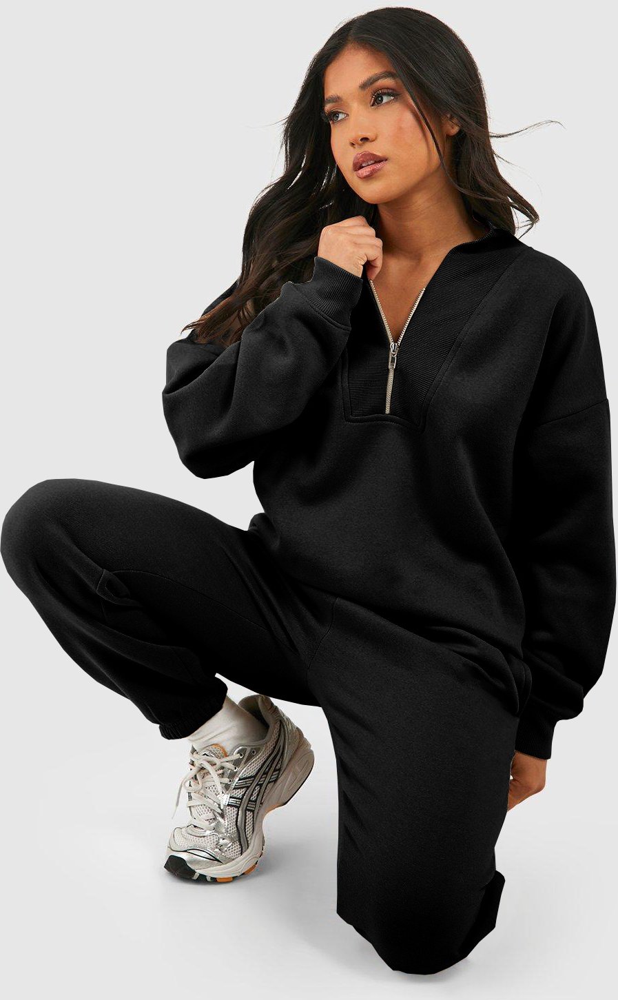 Entspanntes Fleece-Trainingsanzug-Set