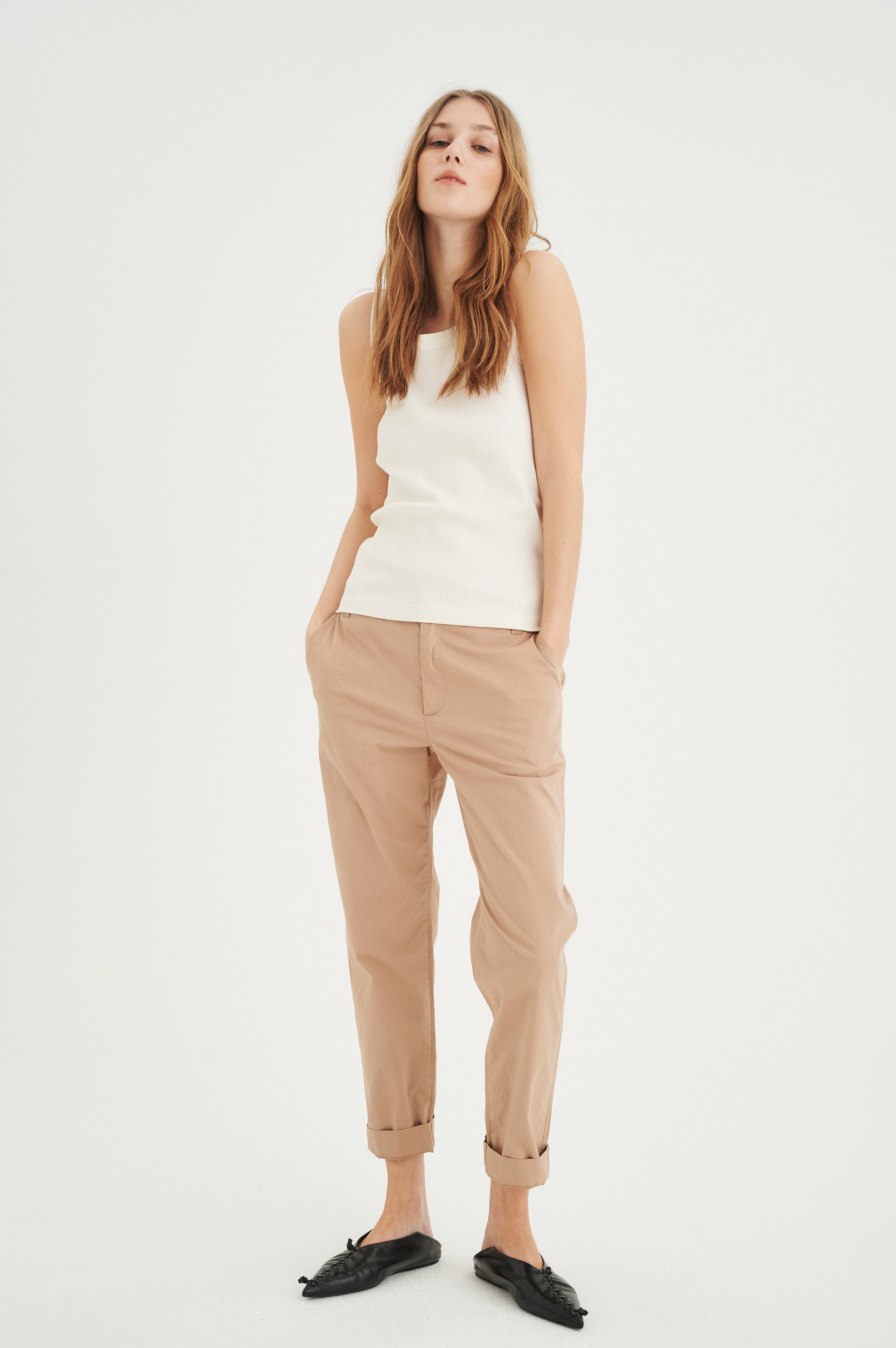 Jerseytop Slim fit Whisper White