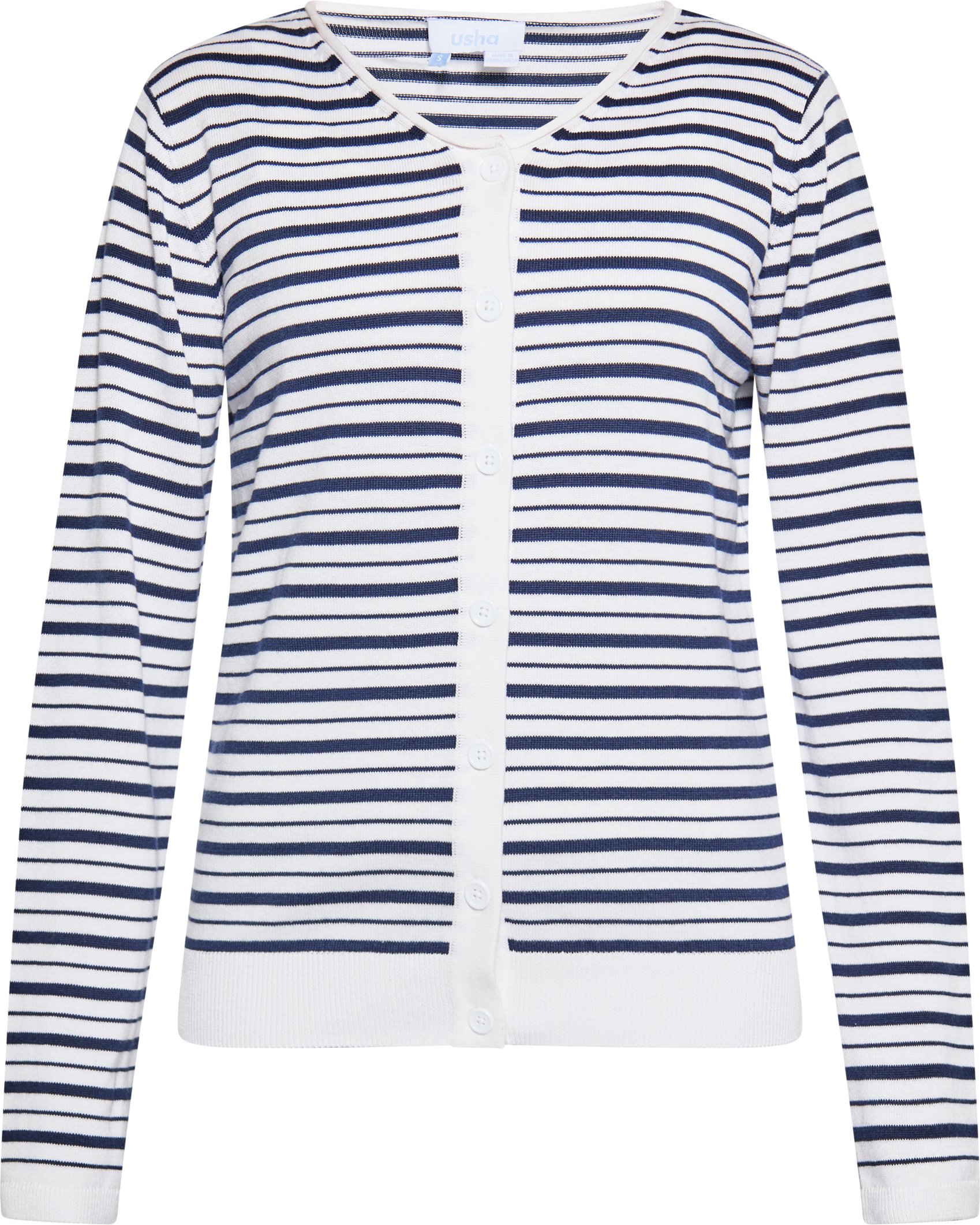 usha Strickjacke Damen weiss + marine