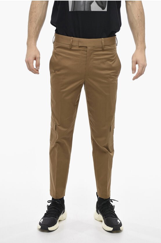 Cargohose NATE Skinny Fit aus Stretch-Baumwolle in Braun