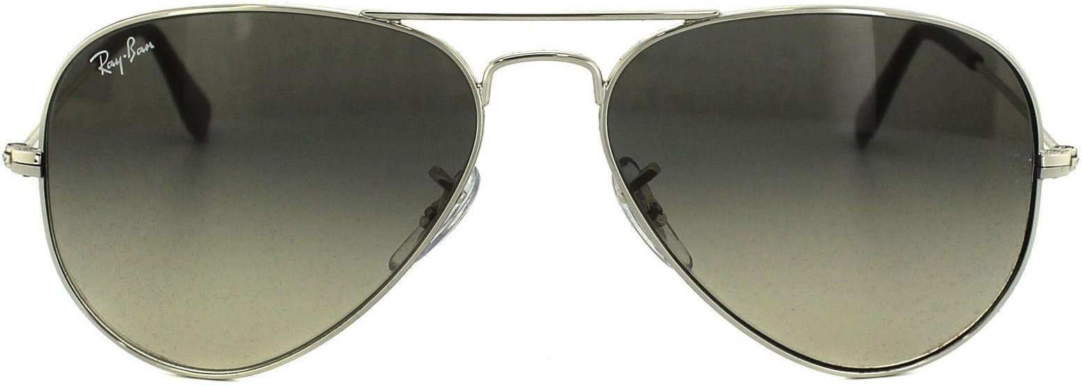 Thumbnail - Ray-Ban Sonnenbrille Aviator 3025 003/32 Silber Grau Gradient 55mm