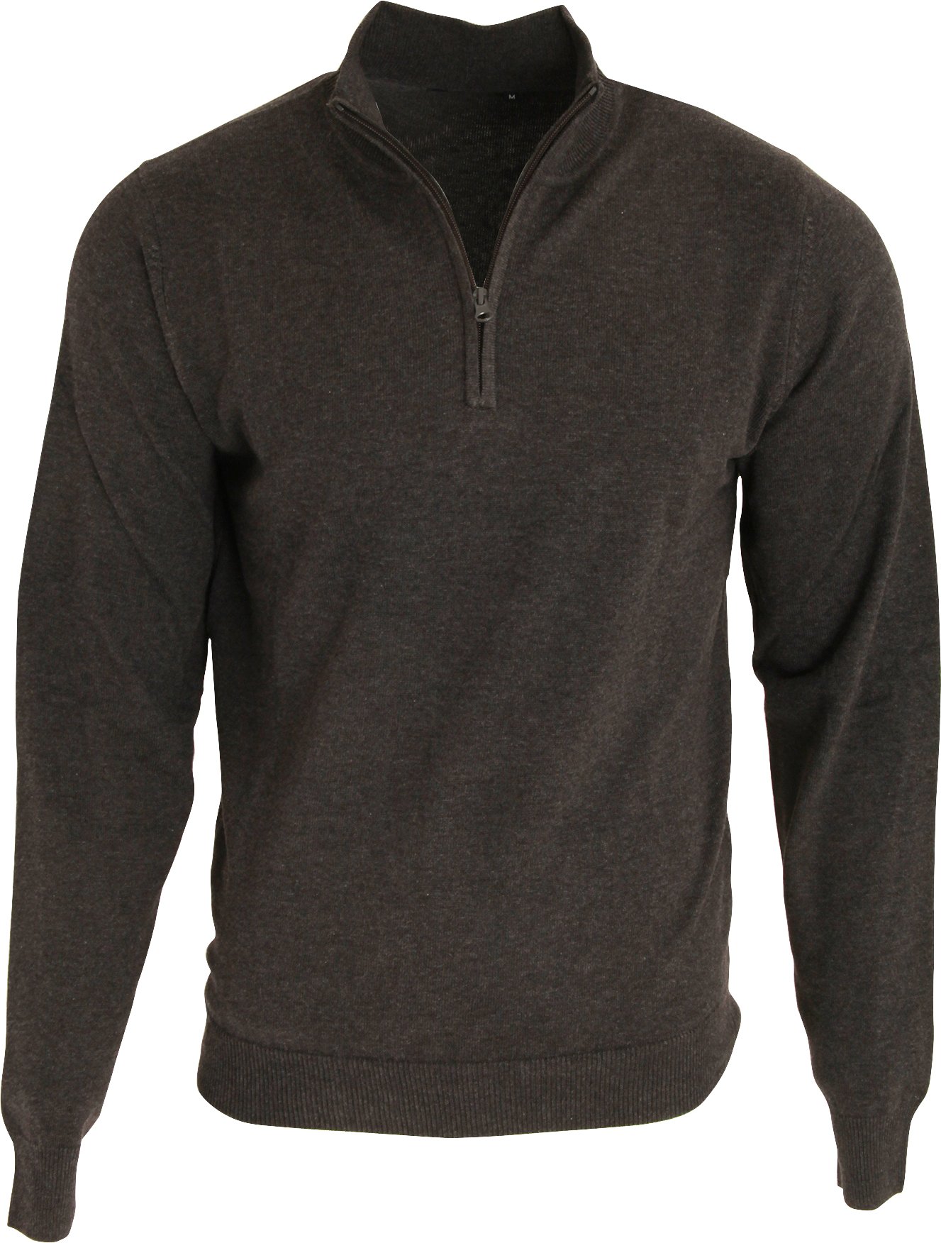 Premier Herren 1/4 Zip Strick Sweater (Anthrazit)