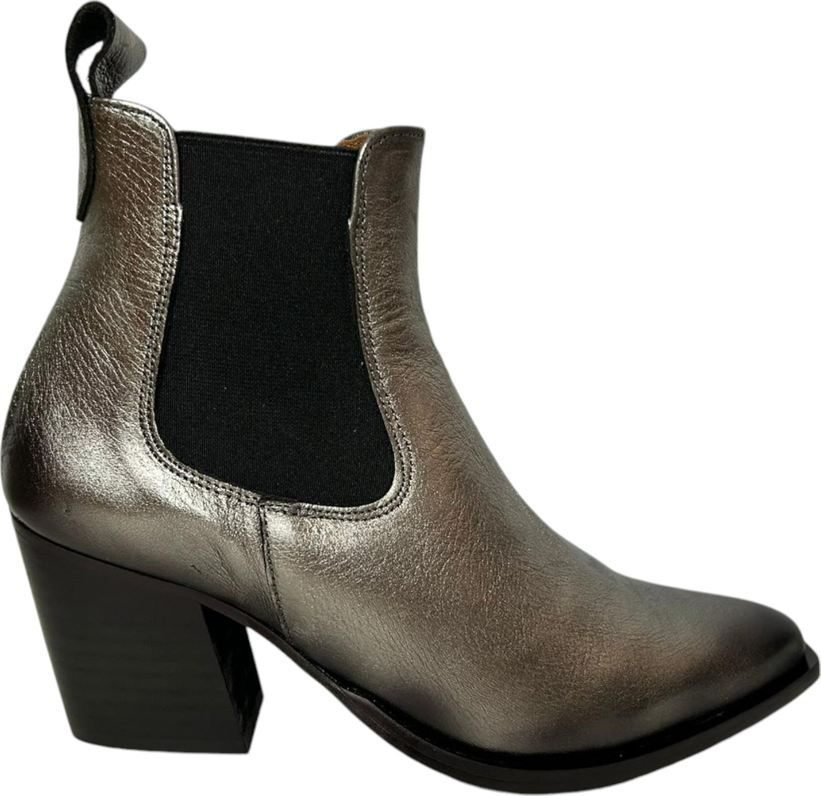 Belang Damenstiefelette silber