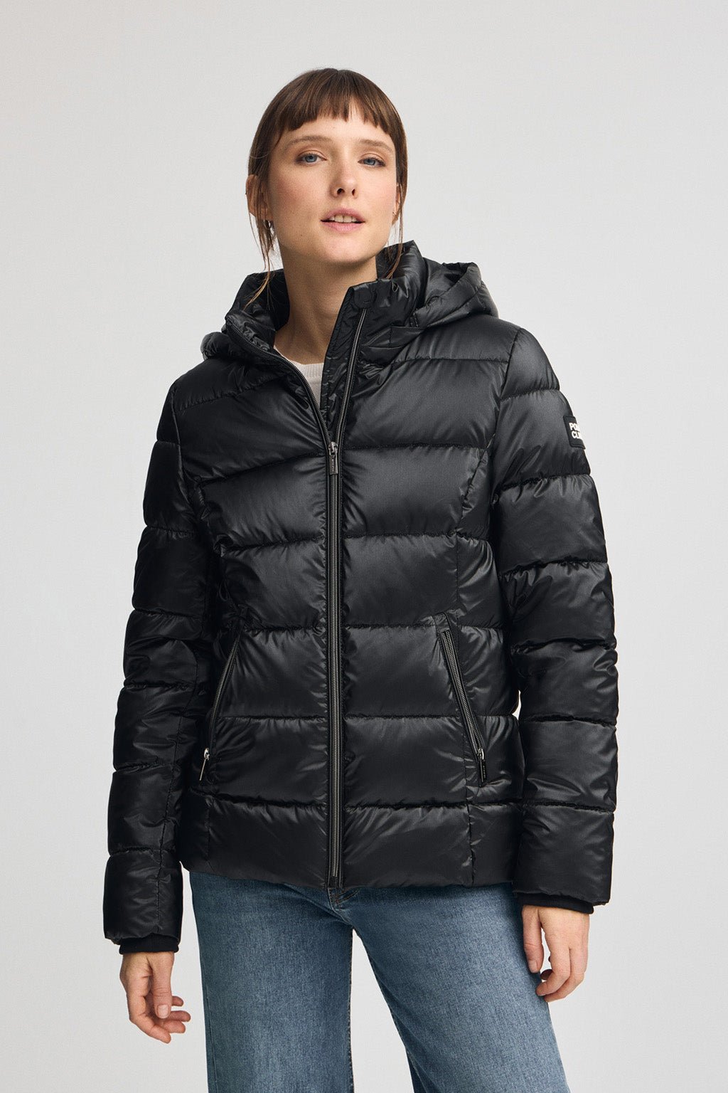 Jacke Silvon schwarz mit Polo Club-Logo